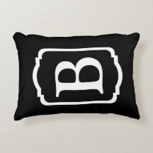 Einfaches schwarzes und weißes gerahmtes Monogramm