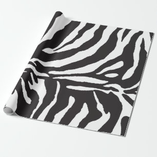 Einfaches Schwarzweiss-Zebra-Streifen-Muster Geschenkpapier