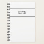 Einfaches Schwarzweißplaner Planer<br><div class="desc">Dieser personalisierte Planer ist einfach und minimalistisch in seiner Ästhetik und fühlt sich sauber an. Er ist mit seinen gepflegten Grafiken in Schwarz und Weiß gestaltet. Durch den benutzerdefinierten Text wird die Kontrolle des Labels gelassen, ein Jahr, ein Name, ein Schulfach und sogar Kontaktinformationen hinzugefügt, wenn Ihr Notebook verloren geht....</div>