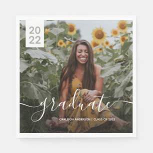 Einfaches Script-Abschluss-Foto Serviette