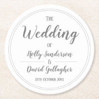 Einfaches Silver Grau & White Design