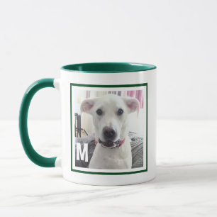 Einfaches Single Foto und Niedlicher Hund Weihnach Tasse