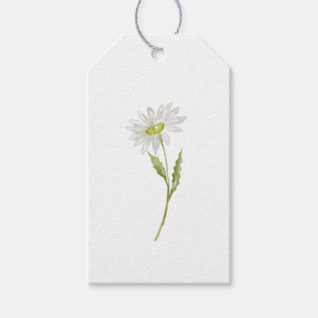 Einfaches Single Modernes Aquarellwasser-Frühling Geschenkanhänger (Vorderseite)
