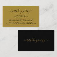 Einfaches Skript - Black & Gold Geburtstagsparty T
