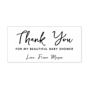 Einfaches Skript Danke Baby Shower Personalisiert Gummistempel