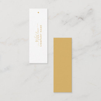 Einfaches Skript - Gold & White Geschenketiketten Mini Visitenkarte