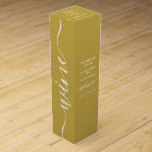 Einfaches Skript - Gold & White Weinbox<br><div class="desc">Einfaches Skript - Golden & White Weinkasten beim Business Card Store.</div>