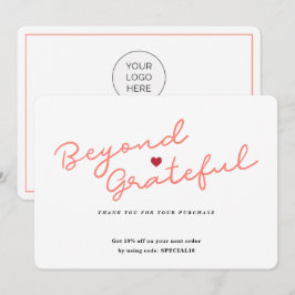 Einfaches Skript mit Herz - Business Dankeschön-Ka Dankeskarte