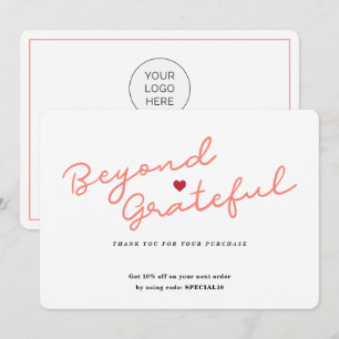 Einfaches Skript mit Herz - Business Dankeschön-Ka Dankeskarte