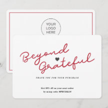 Einfaches Skript mit Herz - Business Dankeschön-Ka