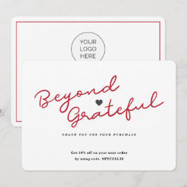 Einfaches Skript mit Herz - Business Dankeschön-Ka Dankeskarte