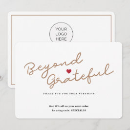 Einfaches Skript mit Herz - Business Dankeschön-Ka Dankeskarte