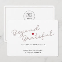 Einfaches Skript mit Herz - Business Dankeschön-Ka