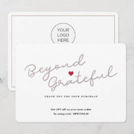 Einfaches Skript mit Herz - Business Dankeschön-Ka Dankeskarte