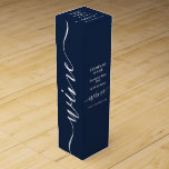 Einfaches Skript - Navy Blue & White Weinbox<br><div class="desc">Einfaches Skript - Navy Blue & White Weinbox beim Business Card Store.</div>