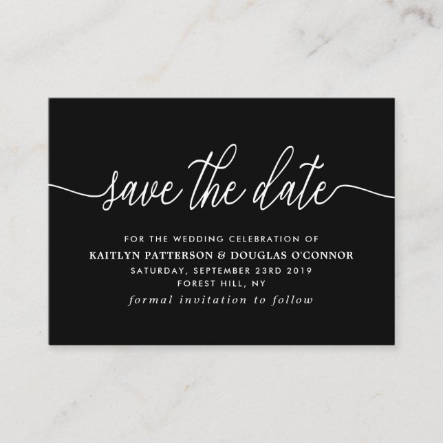 Einfaches Skript Save the Date Begleitkarte (Vorderseite)