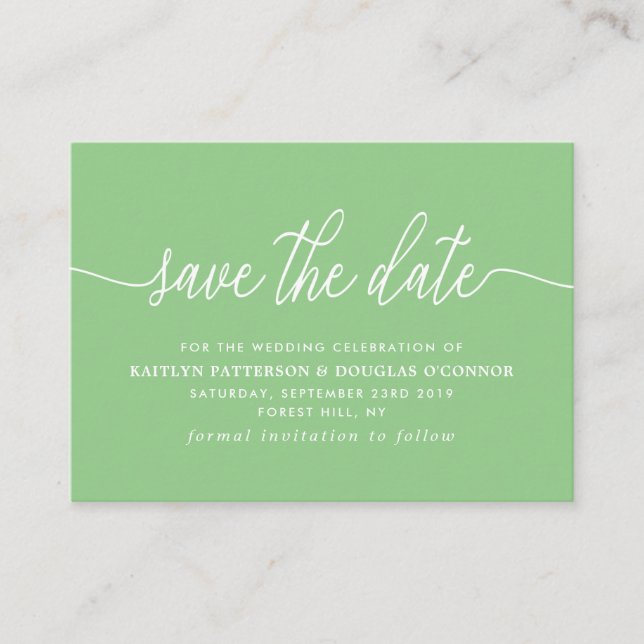 Einfaches Skript Save the Date Begleitkarte (Vorderseite)
