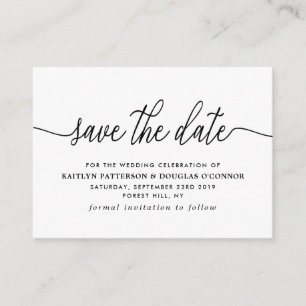 Einfaches Skript Save the Date Begleitkarte