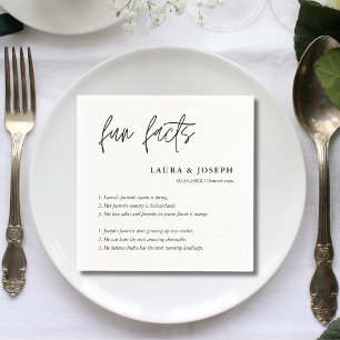 Einfaches Skript Schwarz Weiß Hochzeit Interessant Serviette