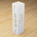 Einfaches Skript - Weiß & Gold Weinbox<br><div class="desc">Einfaches Script - White & Gold Weinkasten beim Business Card Store.</div>