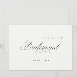 Einfaches Skript Werden Sie meine Bridesmaid-Karte Dankeskarte