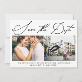 Einfaches Skript Zwei Foto Modernst Save The Date