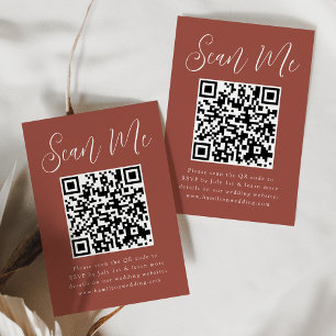 Einfaches Skriptaufruf QR-Code Hochzeitsszenario R Begleitkarte