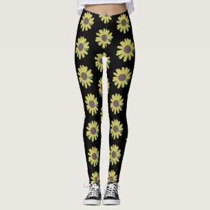 Einfaches Sonnenblumen-Botanik-Yoga-Muster Legging Leggings