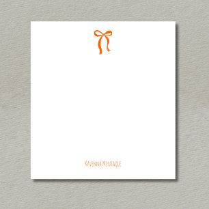 Einfaches Sonnenuntergangs-Orange-Bogen-Script Ind Notizblock