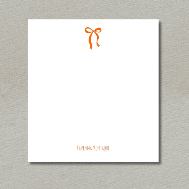 Einfaches Sonnenuntergangs-Orange-Bogen-Script Ind Notizblock (Von Creator hochgeladen)