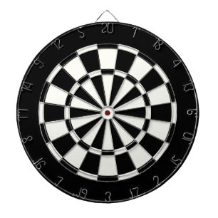 Einfaches Standardschwarzweiss Dartscheibe