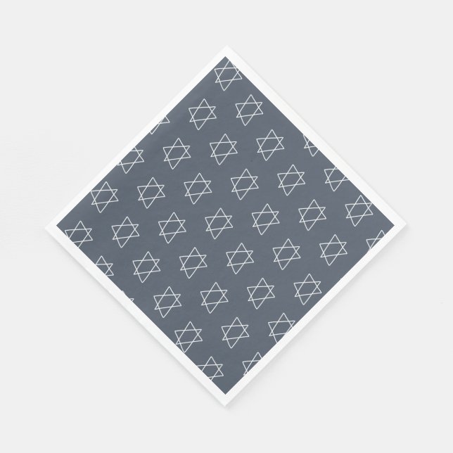 Einfaches Star von David B'nai Bat Bar Mitzvah Serviette (Ecke)