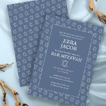 Einfaches Star von David Custom B'nai Bat Bar Mitz Einladung<br><div class="desc">Perfekte Karte, um eine Bar mitzvah, Fledermausmitzvah oder andere jüdische Feier anzukündigen! Handgemachte Kunst für Sie! Vollständig anpassbar! Klicken Sie auf "Personalisieren" oben, um den Text zu bearbeiten. Klicken Sie auf "Bearbeiten mit dem Design-Tool", um die Schriftart, Farben und Platzierungen anzupassen und das Design auf der Rückseite zu löschen, wenn...</div>