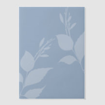 Einfaches Staubblau-Vellum mit Blättern
