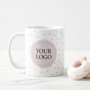 Einfaches Staubrosa-minimales Geschäftslogo Custom Kaffeetasse