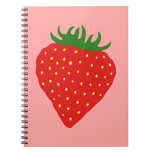 Einfaches Strawberry-individuelles Notebook Notizblock (Vorderseite)