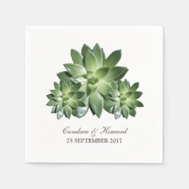 Einfaches Sukkulentpapier Napkins Serviette