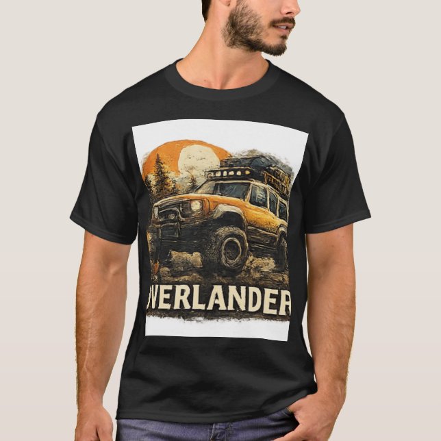 Einfaches T-Shirt mit Auto-Bild für Männer (Vorderseite)