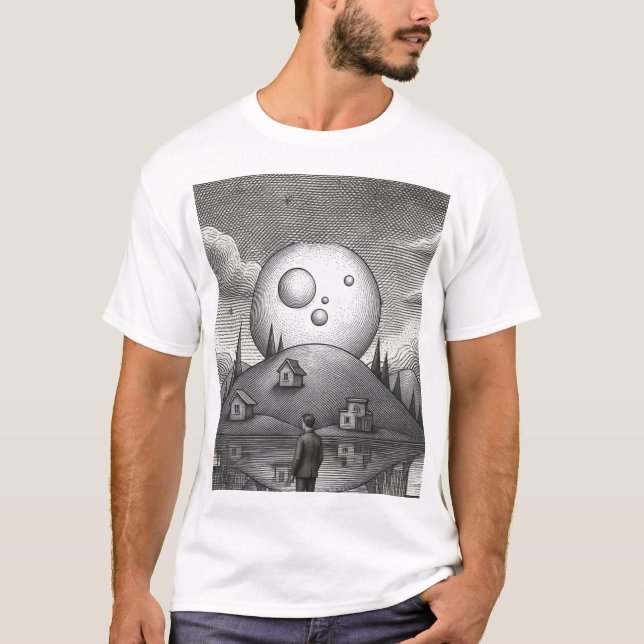 Einfaches T-Shirt mit einem Design  (Vorderseite)