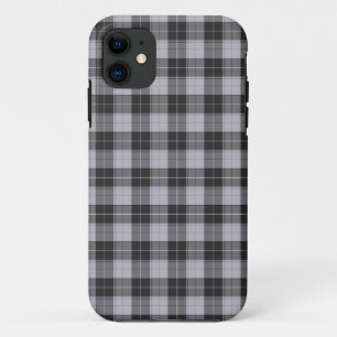 Einfaches Tartan-Muster in Grau Case-Mate iPhone Hülle