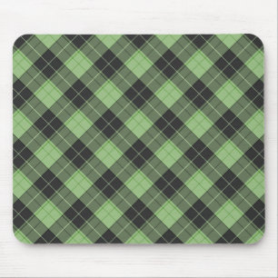 Einfaches Tartan-Muster in hellgrün Mousepad