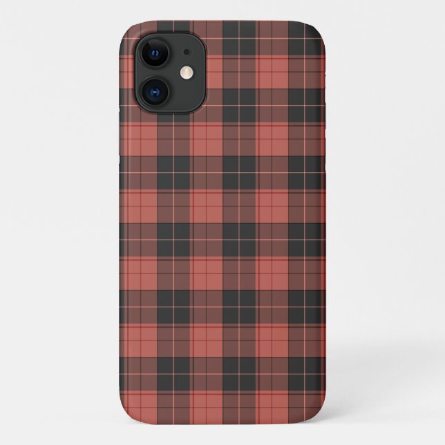 Einfaches Tartan-Muster in Rot Case-Mate iPhone Hülle (Rückseite)