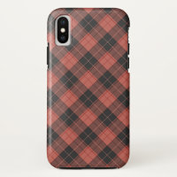 Einfaches Tartan-Muster in Rot