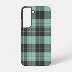 Einfaches Tartan-Muster in Türkis Samsung Galaxy Hülle