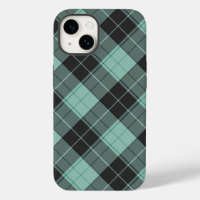 Einfaches Tartan-Muster in türkisfarbenem Case-Mat