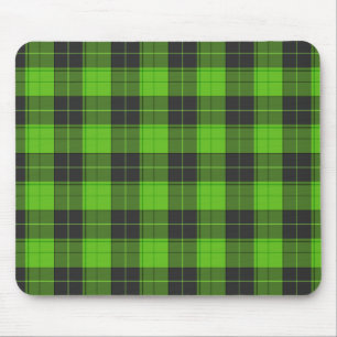 Einfaches Tartanmuster in dunkelgrün Mousepad