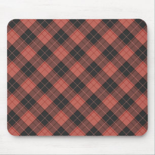 Einfaches Tartanmuster in Rot Mousepad