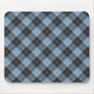 Einfaches Tartanmuster in Türkis Mousepad