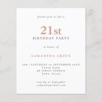 Einfaches Textverschwinden am 21. Geburtstag Einla