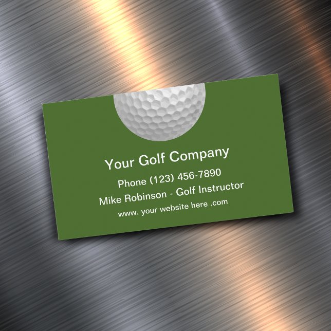Einfaches Thema des Golfsports Magnetische Visitenkarte (Von Creator hochgeladen)
